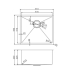 304 Stainless Steel Gun Metal Grey PVD Coating Single Bowl Kitchen Sink(Round Edges,with Bottom Tray)510*450*230mm