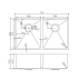 304 Stainless Steel Gun Metal Grey PVD Coating Double Bowl Kitchen Sink(Round Edges,with Bottom Tray)770*450*215mm