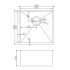 304 Stainless Steel Gun Metal Grey PVD Coating Single Bowl Kitchen Sink(Round Edges,with Bottom Tray)440*440*205mm