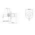 Pentro Gun Metal Grey Round Shower Mixer Tap