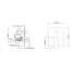 Cavallo Matte Black Square Shower Mixer Diverter