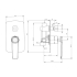 Esperia Matte Black Wall Mixer with Diverter