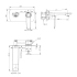 Esperia Chrome & Matte Black Wall Mixer With Spout