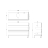 1200mm White Oak MDF Bathroom Vanity 2 Drawers Free Standing Cabinet Only