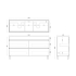1500mm White Oak MDF Bathroom Vanity 4 Drawers Free Standing Cabinet Only