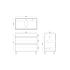 900mm White Oak MDF Bathroom Vanity 2 Drawers Free Standing Cabinet Only