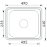 490 x 440mm Chrome Single Bowl Sink 304 Stainless Steel